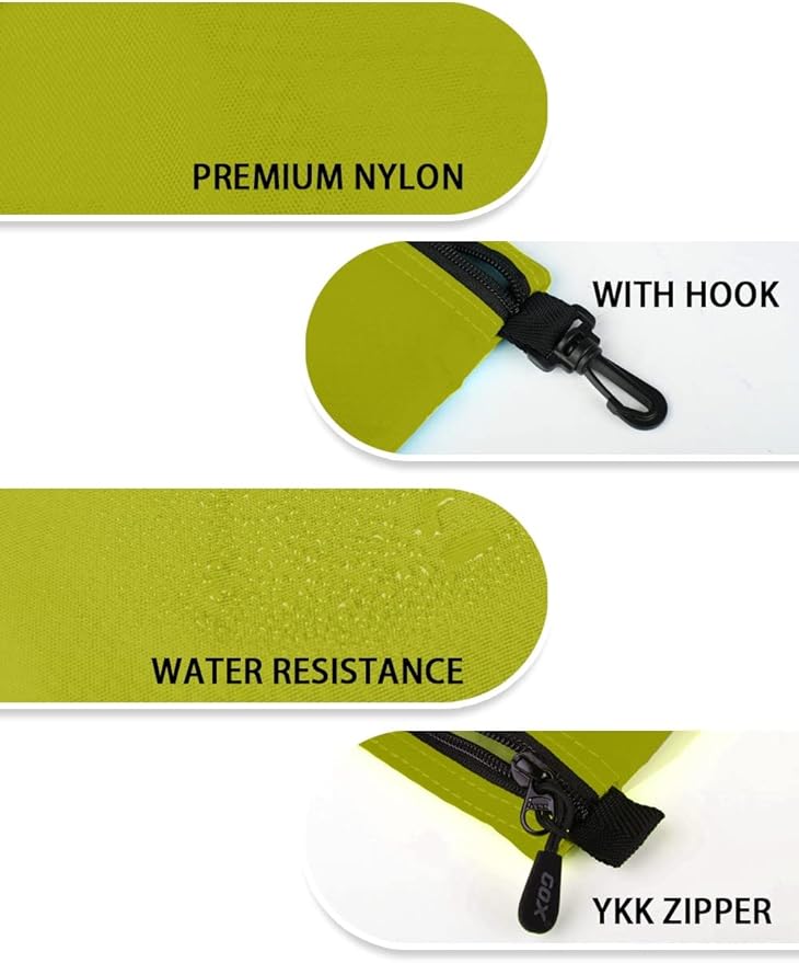 GOX 3 Pack Travel Toiletry Bag for Men Carry On Packing Organizer Zipper Pouch Portable Cosmetic Pouch Accessory Document Electronics (Green)