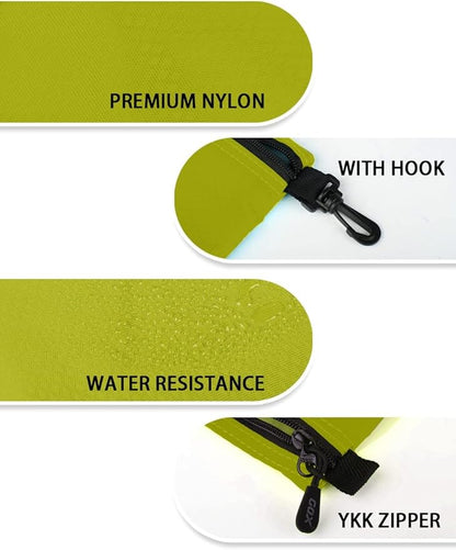 GOX 3 Pack Travel Toiletry Bag for Men Carry On Packing Organizer Zipper Pouch Portable Cosmetic Pouch Accessory Document Electronics (Green)