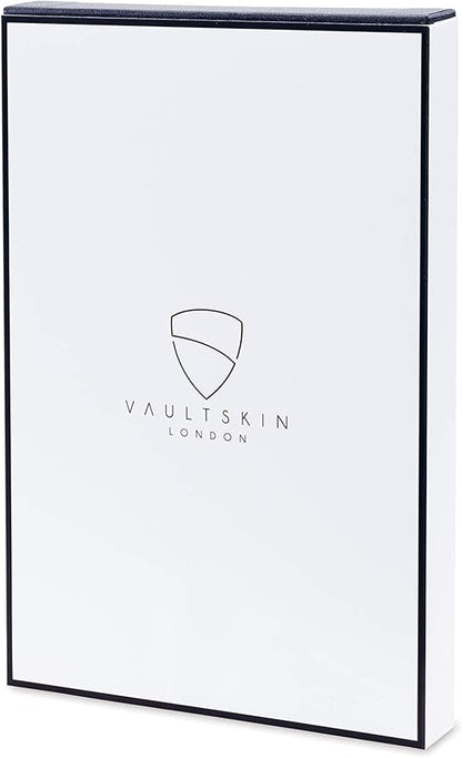 Vaultskin Leather Passport Holder, Slim RFID Blocking Travel Wallet for Men and Women, Fits Passport, Credit Cards, ID, Cash, Passport Cover Ideal Travel Accessories with Gift Box (Kensington)
