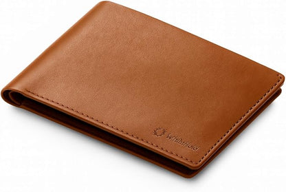 Leather Travel Wallet RFID - Slim Passport Holder for Men & Women - Fits Passport, Cards, SIMs, Pen & Boarding Pass - Secure Travel Document Organizer (Light Brown)