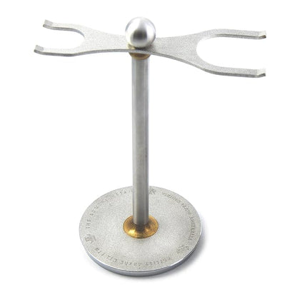 Luxury Razor and Brush Stand, The Admiral by VIKINGS BLADE, Ancient Viking Look with Heavy Distressed Stainless Steel & Brass, Extra Wide Openings, Fits Most Razors and Brushes