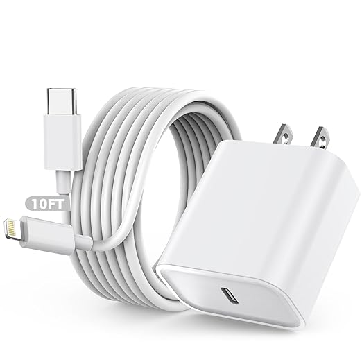 [Apple MFi Certified] iPhone 14 Charger Fast Charging,Quick Type USB C Charger Block with 10feet Long USB C to Lightning Charging Cable Cord for iPhone 14/Pro/Pro Max/Plus/13/12/11/XS/XR/X/SE2022/iPad
