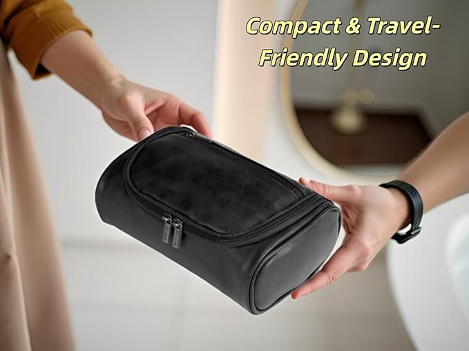 Personalized Small Toiletry Bag for Men, Minimalist Travel Toiletry Organizer Dopp Kit Water-resistant Shaving Bag for Toiletries Accessories, Door Room Essentials, Ideal Chrismas Gifts For Men