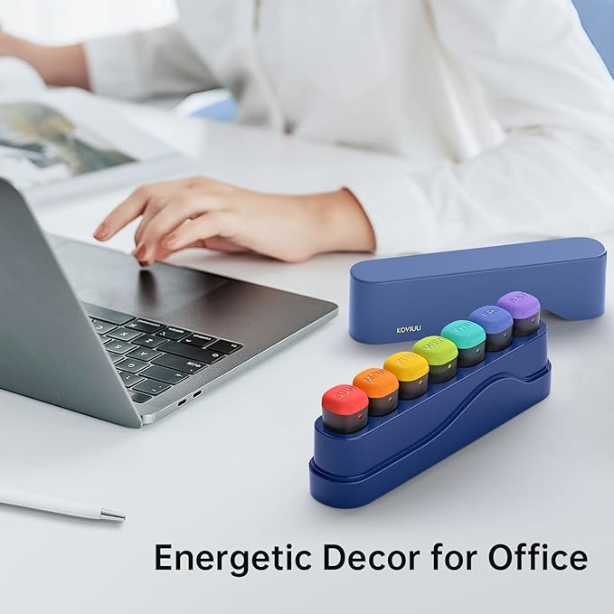 Weekly Pill Organizer 1 Time a Day, KOVIUU Removable Pill Box 7 Day, Portable Travel Pill Case, Once Daily Medication Container Holder, Week Pillbox Dispenser for Vitamin Medicine Supplement, Blue