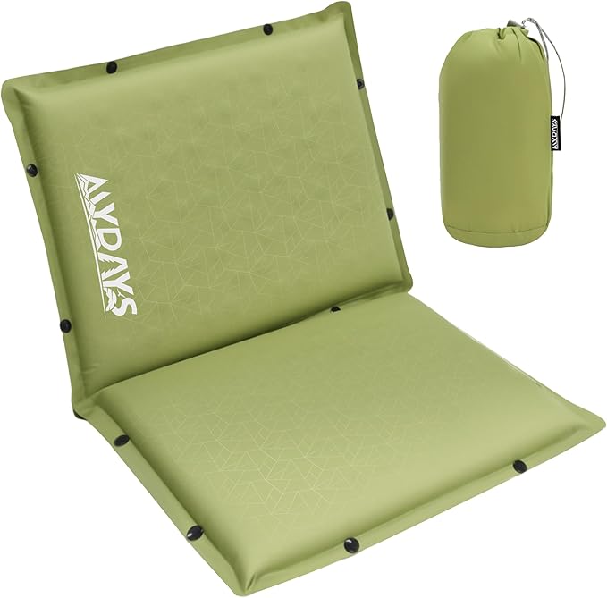 MYDAYS Inflatable Seat Cushion, Portable Stadium Seat Pad, Lightweight Chair Pad for Outdoor, Airplane, Travel, Stadium, Camping & Car