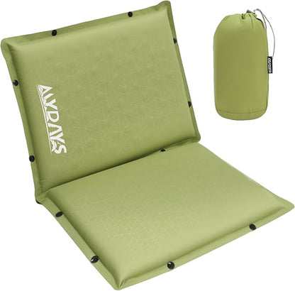 MYDAYS Inflatable Seat Cushion, Portable Stadium Seat Pad, Lightweight Chair Pad for Outdoor, Airplane, Travel, Stadium, Camping & Car