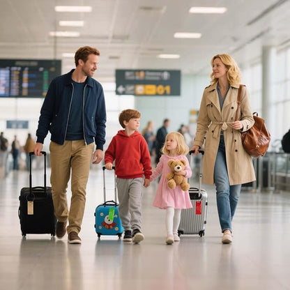 Luggage Tags for suitcases Tags Pack of 4 Personalized Luggage Tags Double Sided Laser Engraving Metal Luggage Tag and Stainless Loops Customizable Luggage Tag Cruise Luggage tag (Red, Small)