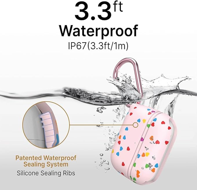 Catalyst Waterproof Case for AirPods Pro 2nd Generation and AirPods Pro 1st Generation - Wireless and USB-C Charging Compatible, One Piece Design, High Drop Protection Case with Carabiner