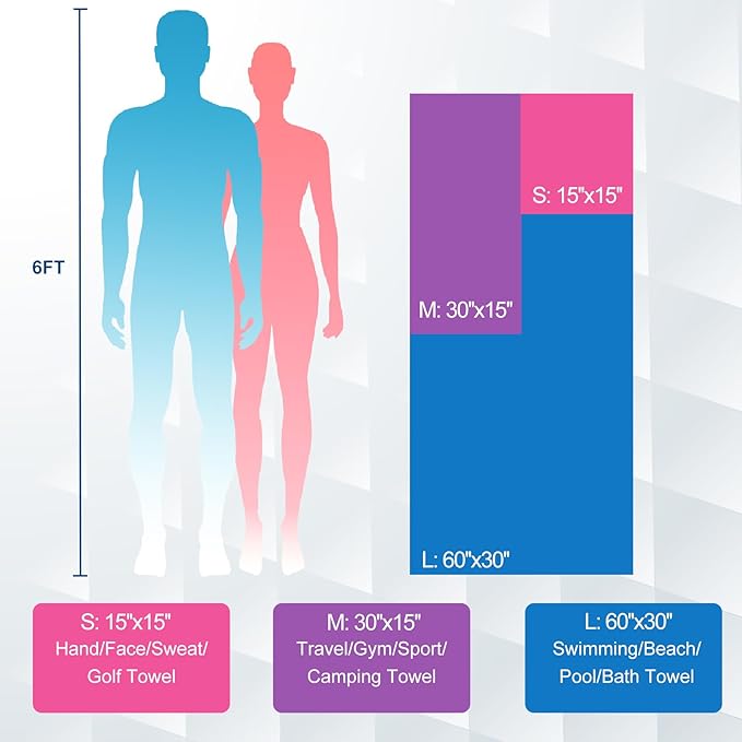 Eunzel 2 Set Quick Dry Camping Towel, Microfiber Travel Towel Super Absorbent Fast Drying Towel for Camping, Beach, Gym, Backpacking & Swimming(Two 3-Piece Towel Sets, Taro Purple/Pink)