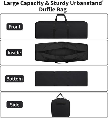 Urbanstand 48 Inch Travel Duffle Bag Extra Large Sport Equipment Duffel Bags with 2-way Lockable Zippers (Black 48inch 2Pack)