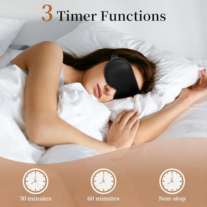 Easysleep 3D Sleep Mask Sleep Headphones White Noise Sleep Eye Mask with 31 Soothing Sounds 3 Timer Soft Adjustable Light Blocking Eye Cover Long Playtime for Sleeper Men Women Travel Gift