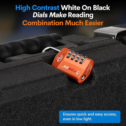 Forge Travel Lock,TSA Approved Luggage Locks for Air Travel, Gym Lockers, School Lockers, Pelican Cases, Gun Case, Easy Read Dials, Durable Alloy Body