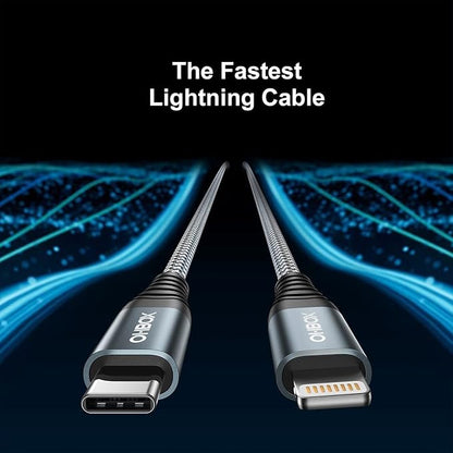 ohbox USB-C to Lightning Cable 3FT 3Pack iPhone Charger Fast Charging Braided Type C Charging Cord Compatible with iPhone 14 13 13 Pro Max 12 12 Pro Max 11 XS XR X 8 iPad