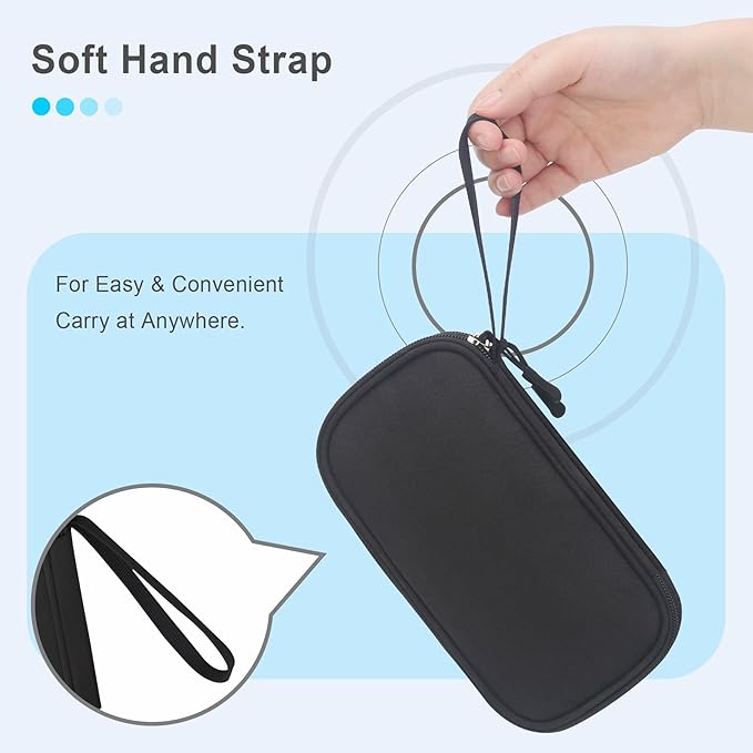 Lacdo USB Flash Drive Case Thumb Drive Holder Case Organizer Portable Electronic Accessories Storage Bag for SanDisk/SamData/Samsung USB Flash Drives Jump Drive Memory Stick, SD Card, Cable, Black