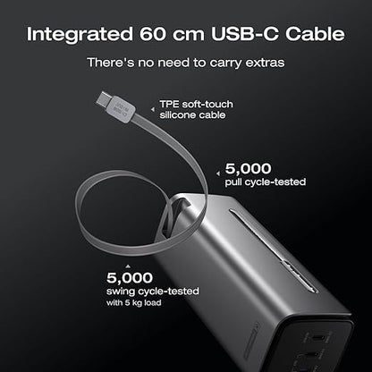 EF ECOFLOW Rapid Pro Power Bank 20000mAh, 230W Max Output with 100W Built-in Cable, 4-Port Portable Charger, Up to 120W Charging Power, Compatible with iPhone 17/16/15/14, Samsung, Laptop and More