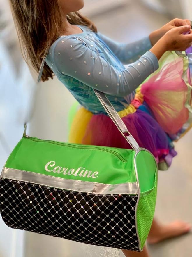 Personalized Dance Sports Ballet Girls 12 Inch Duffel Bag With Custom Name