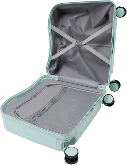 18" Kids Luggage Suitcase for Girls & Boys, Kids Carry On Luggage with Wheels Children’s Suitcase w/Lock (Baby Blue)