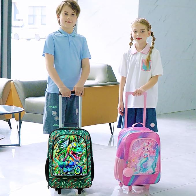 KLFVB Kids Luggage for Boys Girls, Cute Rolling Wheels Suitcase for Toddler, Children Travel Carry on Suitcase