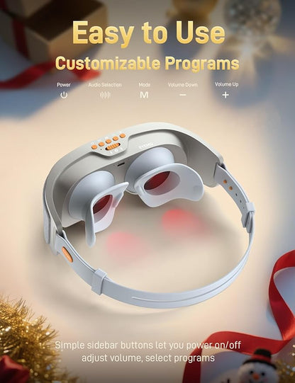 EVA BELLE Eye Mask Sleeping Mask for Computer Users, Christmas Birthday Gifts for Women Men Teenagers Old Man, Sleep Improvement with Bluetooth Music, Sleep Mask for Eye Strain, Gray