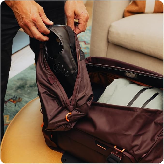 Peak Design Shoe Pouch, Eclipse, Ultralight Travel Organizer Bag for Shoes or Other Items, Weatherproof Shell, Packs into Itself, Fits 1–2 Pairs of Shoes, Works with Peak Design Travel Bags