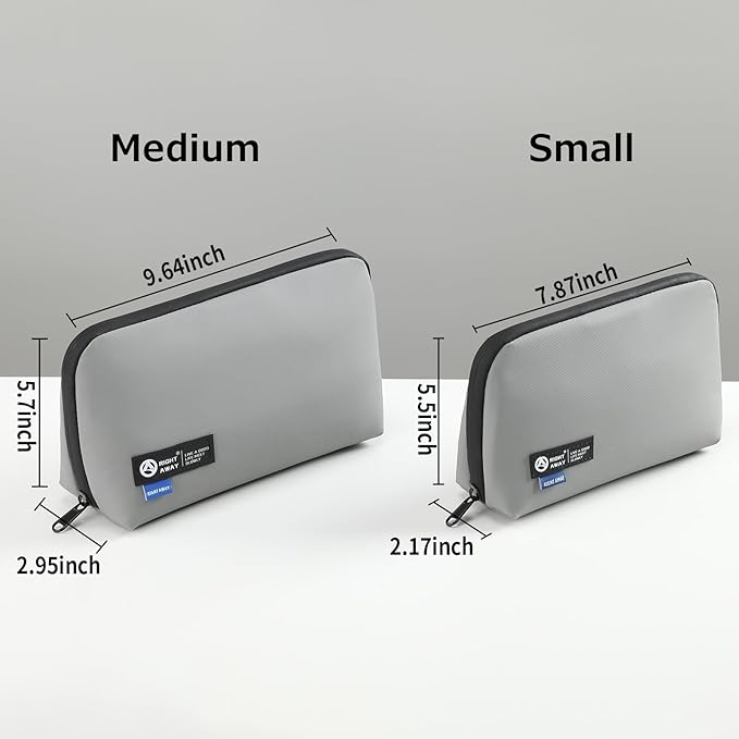 RIGHT AWAY Travel Tech Pouch，Waterproof Cord Case，Electronics Organizer Travel Case，Cable Organizer Storage Bag For Phone, Charger, Accessories(GRAY)