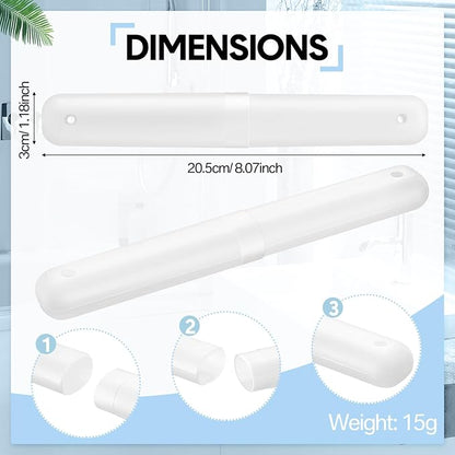 60 Pieces Plastic Toothbrush Holders Portable Travel Toothbrush Case Cover Protector Case Holders for Indoor Outdoor Travel Trip Home Camping School (Clear)