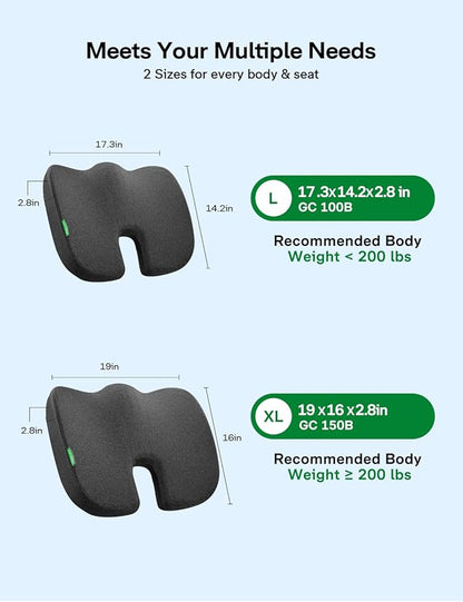 medisana Gel Seat Cushion for Office Chair, Car Seat & Wheelchair, GC 100B Office Chair Cushion for Tailbone, Back & Sciatica Pain Relief Pillow, Best Gift for Office Workers, Drivers, Wheelchair User