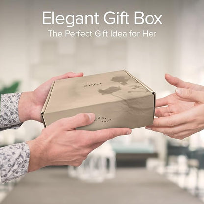 ZAAINA Wellness Spa Package - Relaxing Spa Gifts for Her, Self Care Kit for Mom Wife Friend, Christmas Holiday Gift Basket for Women, Pampering Home Spa Kit, Birthday Gifts for Women