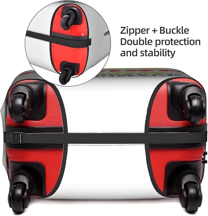 Custom Luggage Cover - Personalized Suitcase Cover - Add Your Image Text - Elastic, Washable - Gift for Men and Women - X-Large