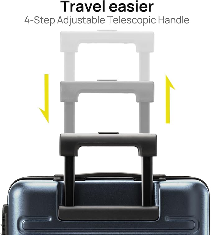 NINETYGO Large Checked Luggage 28 Inch, Checking In Luggage with Smooth Spinner Wheels, Expandable, Hard Shell PC+ABS Suitcase, Lightweight Travel Luggage, TSA Approved (Grey, Andes)