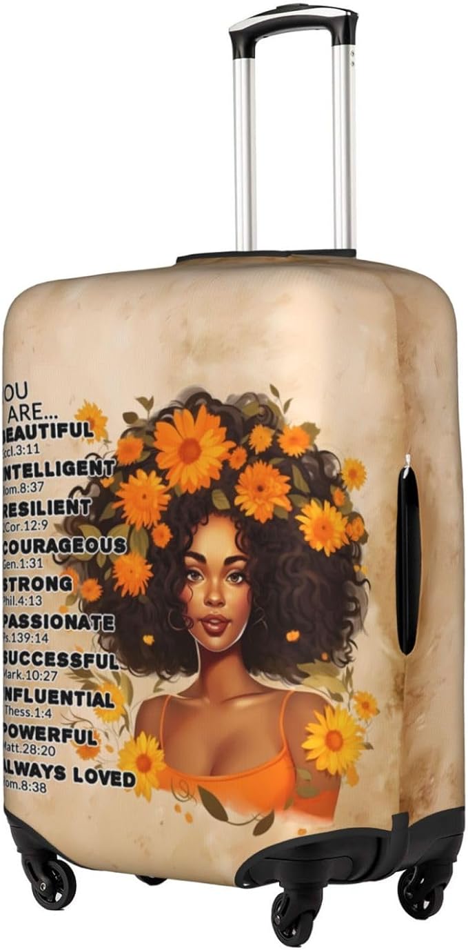 Luggage protector suitcase cover luggage cover for Suitcase Washable Suitcase Protector Anti-scratch Suitcase cover Large African American Woman