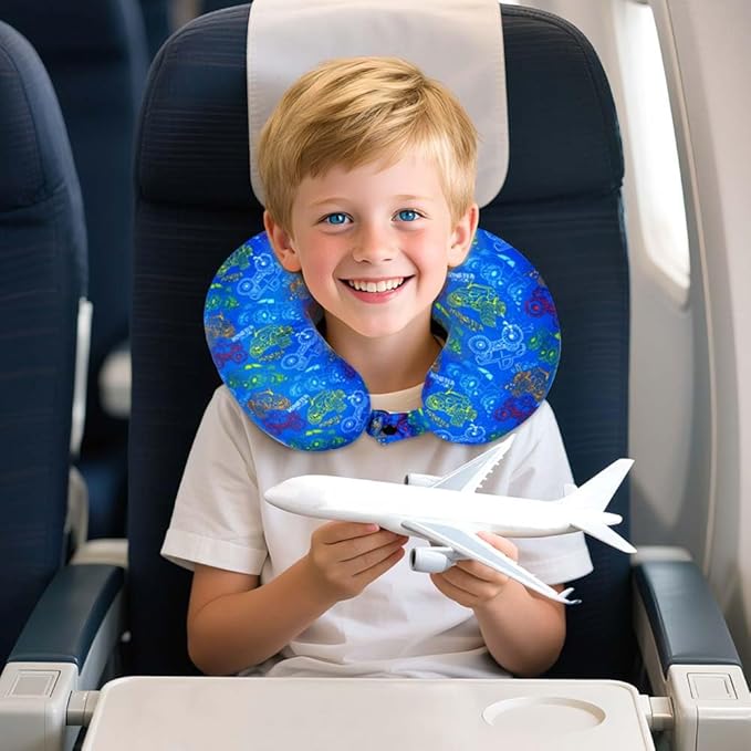 UFNDC 5PCS Kids Suitcase Set for Boys, Car Rolling Luggage with Wheels, Travel Carry on for Children Toddler Elementary