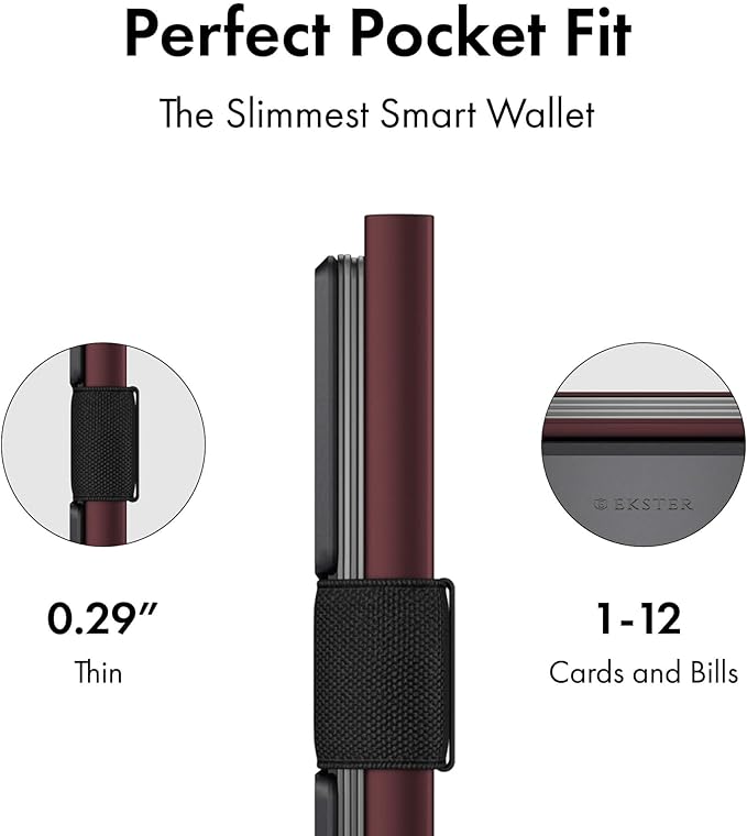 Ekster Aluminum Cardholder Wallet for Men | Metal Wallets with RFID Blocking Layer | Slim & Minimalist Aluminum Wallet with Push Button for Quick Card Access