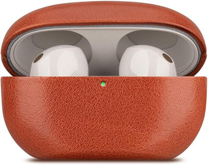 LOPIE Leather Case for Sony WF-1000XM5 Earbuds - Handcrafted, Protective Hard Shell - Brown