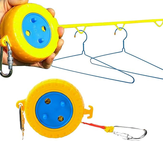 Travel Clothesline, 26 Feet Portable Clothesline,Clothes Line Outdoors,Travel Hotel Camping 、Cruise Ship、 Backyard 、Outdoor/Indoor,Fv Clothesline,with Windproof Hanging Hole(1 Piece)