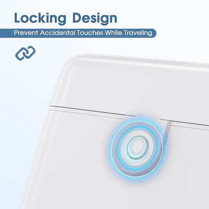 Travel Bottles with Case, 4x2oz TSA Approved, Leak-Proof, Press to Unlock, Compact & Portable Travel Toiletries (White)