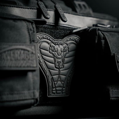 WOLFpak 20L Mini Duffle Bag for Gym & Travel | Waterproof Carry-On Weekender Bag with Shoe Compartment, Hard Bottom, and Tactical Molle System (Black Venom)