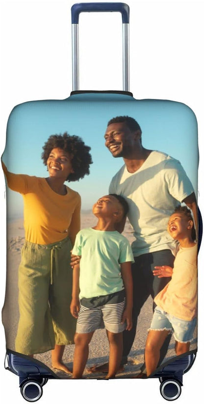 Custom Luggage Cover for 18-32 Inch Elastic Washable Stretch Suitcase Protector Anti-Scratch Personalized Design Travel Suitcase Cover for Kid and Adult L (25-28 inch suitcase)