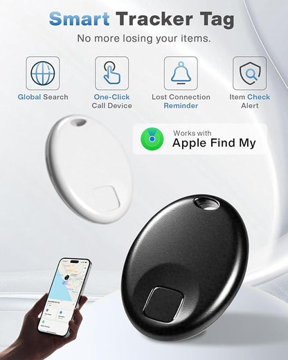 Air Tracker Tag 4 Pack(iOS Only),Precision Finding,Tracking Device with Replaceable Battery,Slim Tracker with Sound for Luggage,Keys,Wallet,Travelers, Bags,Car,Kids,Pets