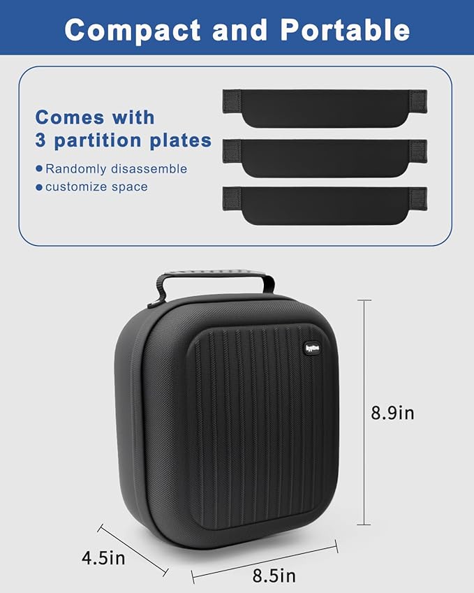 Krypthos Hard Travel Case for Hair Clippers & Hair Cutting Barber Supplies, Portable Clipper Storage Holder Organizer, Trimmer Storage Case for Barbers Supplies, Hair Cutting Razor Guard Grooming Kits