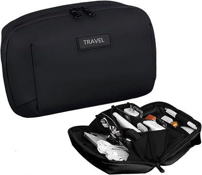 Electronics Travel Organizer Case - Tech Accessories Cord Storage Bag for Phone, Charger, Power Bank, Cables, USB, SD Card, Earphones, Magic Mouse - Portable Cable Organizer Pouch for Travel (Black)