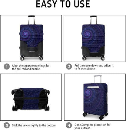 World Landmarks Travel Luggage Cover, Travel-Themed Suitcase Protector Stretchable, Washable Travel Suitcase Cover (XL for 29-32 Inch Luggage)