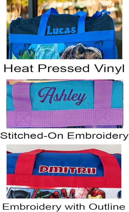 KishKesh Personalized Licensed Kids Duffel Bag – Durable, Customizable Name & Text, Ideal for Travel, School, Gym, Beach, or Overnight – Disney Stitch Design, 18" X 10.50" X 9.75"