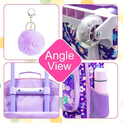 KLFVB Kids Luggage for Boys Girls, Cute Rolling Wheels Suitcase for Toddler, Children Travel Carry on Suitcase