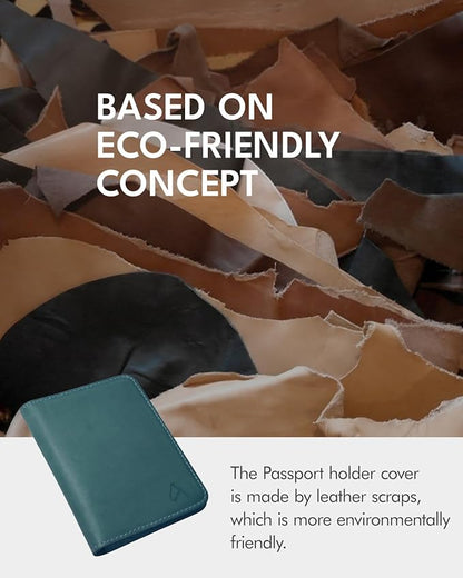 ALLIVE Genuine Leather Passport Holder - Women & Men, Airport Essentials, Passport Cover Case Travel Gifts
