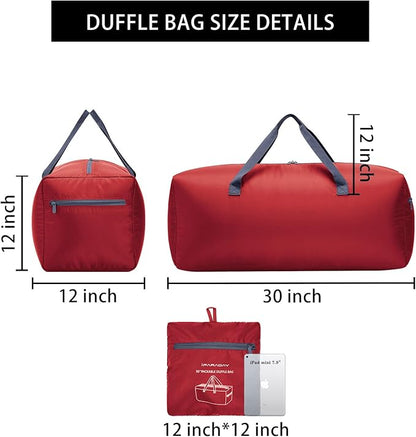 2 Packs Foldable Duffel Bag 30" / 75L Lightweight with Water Rresistant for Travel