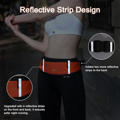 Running Belt Waist Fanny Pack: Slim Phone Holder Workout Pouch for Walking JoggingOrange