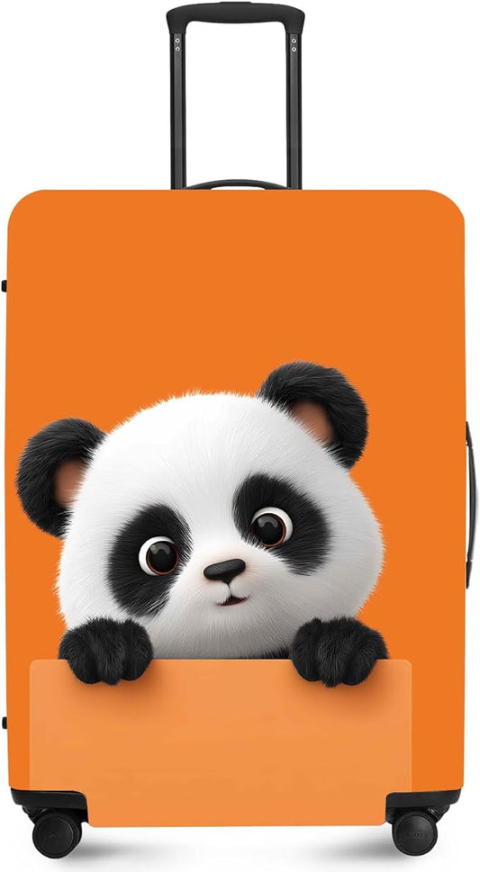 ANNA QUEEN Funny Cut panda Travel Luggage Cover Suitcase Protector Suitcase Cover Anti-Scratch,Stretchable Fit for 18-32Inch Luggage,Travel Bag Cover Washable L(fits 26-28Inch suitcase)