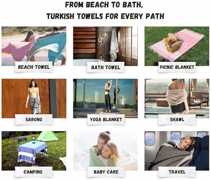 Bazaar Anatolia Turkish Beach Towel – 100% Cotton, Quick Dry, Sand Free Towel for Bathroom, Travel, Camping – Oversized 71x39 Inches – Arpa Maroon