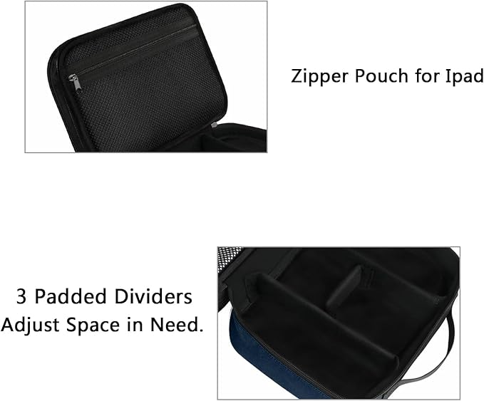 MATEIN Electronics Organizer Travel Case, Water Resistant Portable Travel Cord Organizer for Earphone, Power Bank, and Flash Drive, Universal Carry Case for Cables, Tech Gifts for Men, Navy Blue